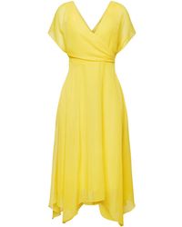 Esprit - Chiffon Maxi-jurk Met V-hals - Lyst