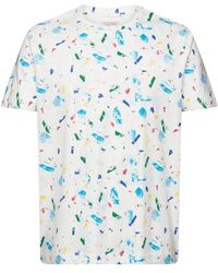 Esprit - Baumwoll-T-Shirt mit Allover-Print - Lyst
