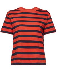 Esprit - Gestreept T-shirt Met Ronde Hals - Lyst