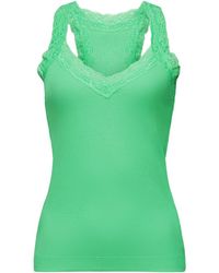 Esprit - Ribgebreide Jersey Top Met Kant - Lyst