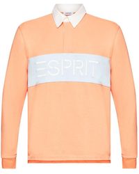 Esprit - Langarm-Poloshirt Jersey-Rugbyshirt mit Logo - Lyst