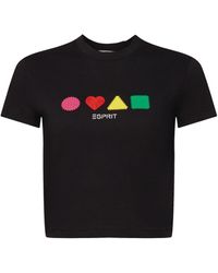Esprit - T-shirt Van Organic Cotton Met Geometrische Print - Lyst