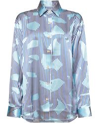 Esprit - Zijden Overhemd Met Knoopsluiting En Print - Lyst