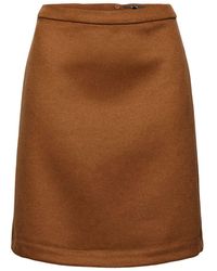 Esprit - À teneur en laine : la mini-jupe de coupe trapèze - Lyst