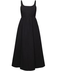 Esprit - Popeline Midi-jurk Met Baleinen - Lyst
