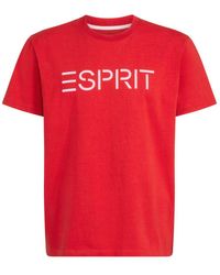 Esprit - Uniseks T-shirt Van Katoen-jersey Met Logo - Lyst