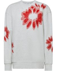 Esprit - Oversize Sweatshirt mit Print und Zierperlen (1-tlg) - Lyst