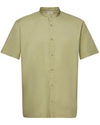 Esprit - Overhemd Van Katoen Met Opstaande Kraag - Lyst