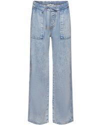 Esprit Weiche Jogger-Style-Jeans mit weitem Bein - Blau