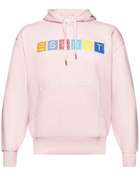 Esprit - Sweatshirt Van Fleece Met Hoodie En Logo - Lyst