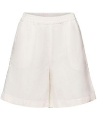 Esprit - Shorts Pull-on-Hose aus Baumwolle-Leinen-Mix (1-tlg) - Lyst