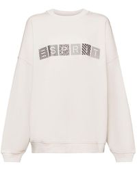 Esprit - Sweatshirt Met Logo En Ronde Hals - Lyst