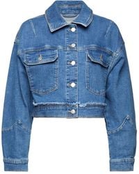 Esprit - Veste en jean oversize courte - Lyst