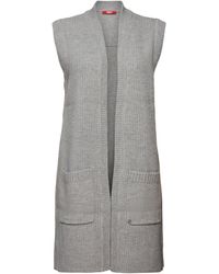 Esprit - Gerecycled: Lang Mouwloos Vest - Lyst