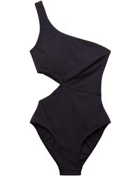 Esprit - Badeanzug mit Cut-out an einer Schulter - Lyst