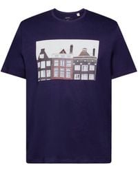 Esprit - T-shirt Met Ronde Hals En Print - Lyst