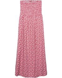 Esprit - Strandkleid Tube-Kleid in Midilänge mit gesmokten Details - Lyst