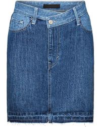 Esprit - Mini-jupe en jean à base asymétrique - Lyst