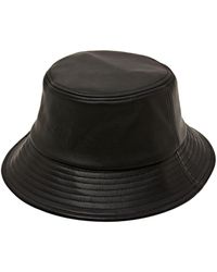 Esprit - Leren Bucket Hat Met Logo - Lyst