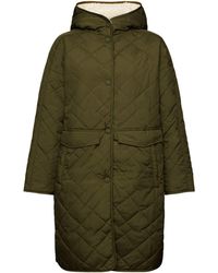 Esprit - Manteau matelassé réversible en sherpa - Lyst