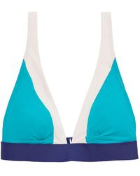 Esprit - Gewatteerde Bikinitop Met Beugels In Colour Block-design - Lyst