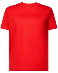 Esprit - T-Shirt aus Pima-Baumwolle mit Rundhalsausschnitt (1-tlg) - Lyst