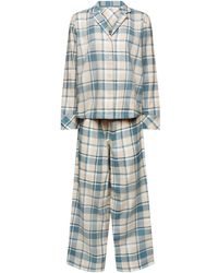 Esprit - Pyjama-Set aus kariertem Flanell - Lyst
