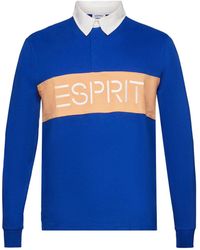 Esprit - Langarm-Poloshirt Jersey-Rugbyshirt mit Logo - Lyst