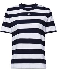 Esprit - Gestreept T-shirt Met Logo Van Pimakatoen - Lyst