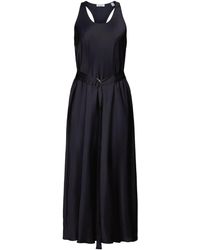 Esprit - Satijnen Mouwloze Midi-jurk Met Ceintuur - Lyst