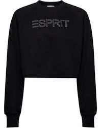 Esprit - Cropped Sweatshirt Met Logo - Lyst