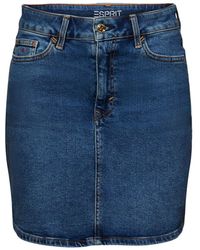 Esprit - Mini-jupe en jean ornée de strass - Lyst