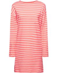 Esprit Jersey Nachthemd Met Streepmotief - Roze