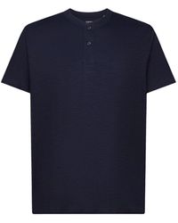 Esprit - Katoenen Henley T-shirt - Lyst