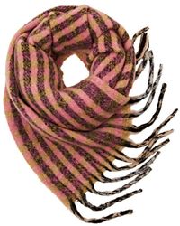 Esprit Grofgebreide Oversized Sjaal Met Ruiten - Wit