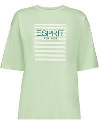 Esprit - T-shirt Met Ronde Hals En Logo - Lyst