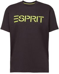 Esprit - Katoenen T-shirt Met Ronde Hals En Logo - Lyst