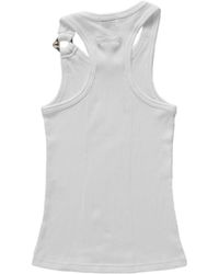 Jean Paul Gaultier 'The Piercing' Tank Top in Blue for Men | Lyst