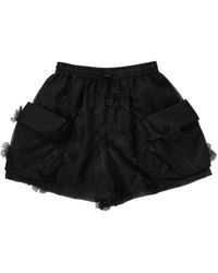 Simone Rocha - Carnation Organza Layered Flap Cargo Shorts - Lyst