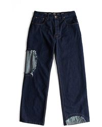 Edward Cuming - Circle Inset Dark Wash Jeans - Lyst