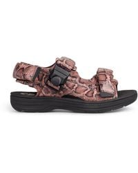 Martine Rose - X Clarks Snake-Print Recycled-Polyester Sandal - Lyst