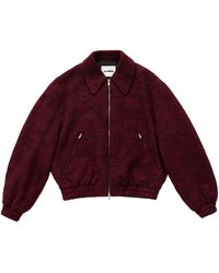 Jil Sander - Felted Wool Aviator Bomber Jacket Peach Opal - Lyst