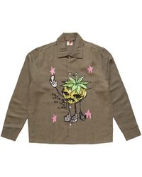 Sky High Farm - Sky High Farm Smoke Strawbabies Embroidered Shirt - Lyst