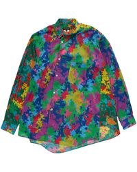 Comme des Garçons - Cdg Homme Plus Lawn Camo Print Asymmetrical Shirt - Lyst