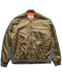 MM6 by Maison Martin Margiela - Mm6 Split Denim And Nylon Bomber Jacket - Lyst