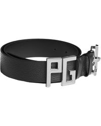 Jean Paul Gaultier - Calfskin Leather Belt With "Jpg" Metal Letters - Lyst