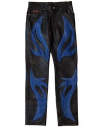 Martine Rose - Applique Leather Trousers - Lyst
