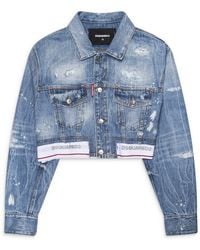 DSquared² - Undle Boxy Jean Jacket - Lyst