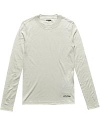 Jil Sander - Lightweight Technical Wool Jersey Long Sleeve T-Shirt - Lyst