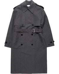 Jil Sander - Wool Belted Trench Coat London Fog - Lyst